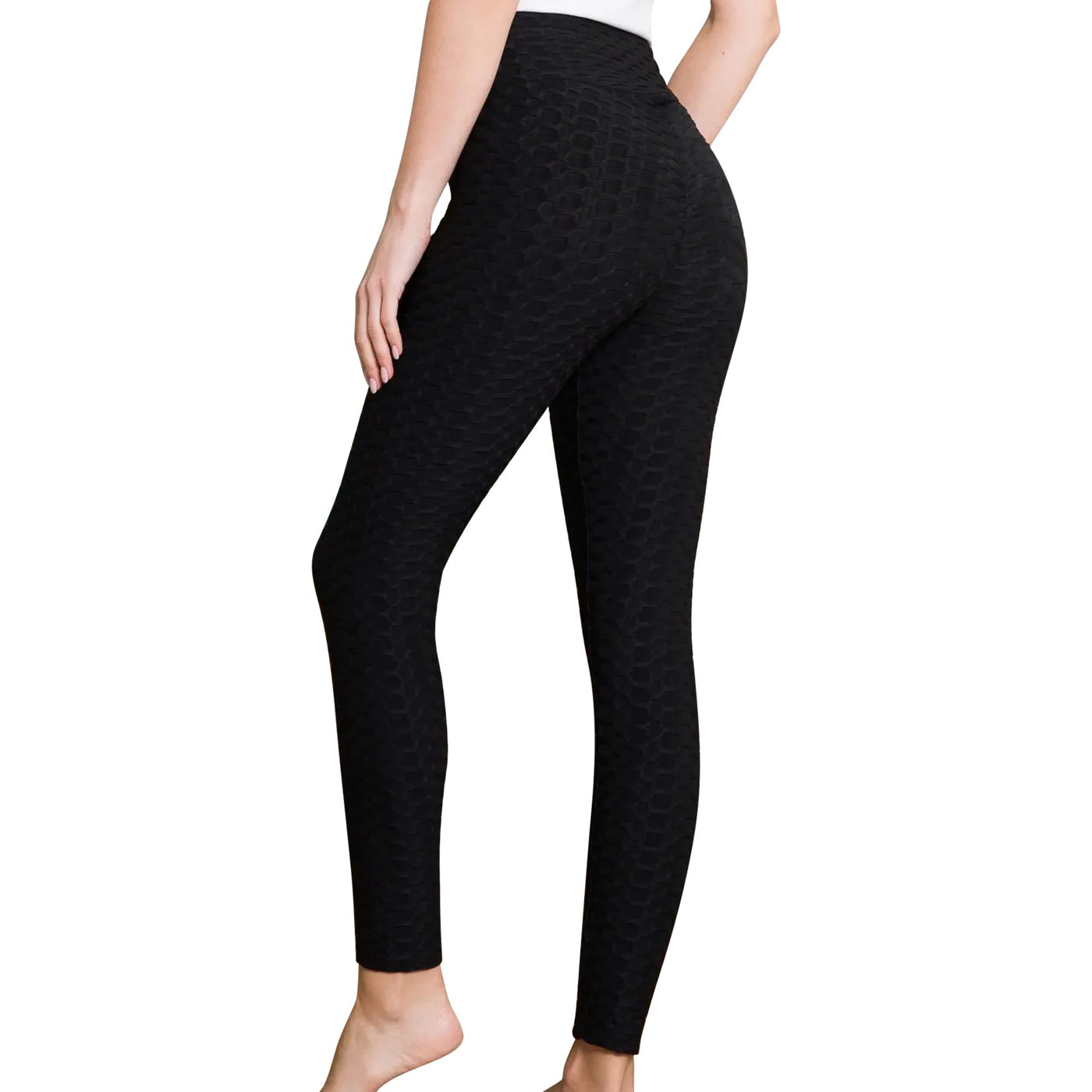 Women's Black Bubble Leggings