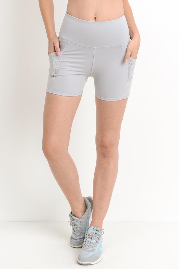 GrayHigh Waist Shorts